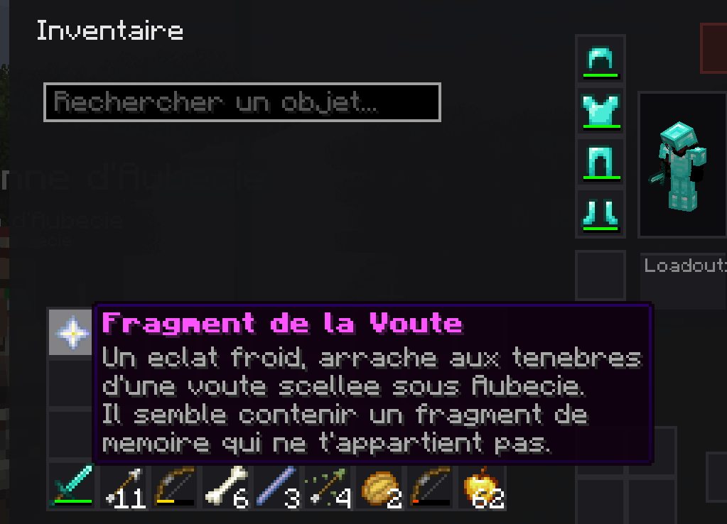 Le Fragment de la Voûte dans l’inventaire custom