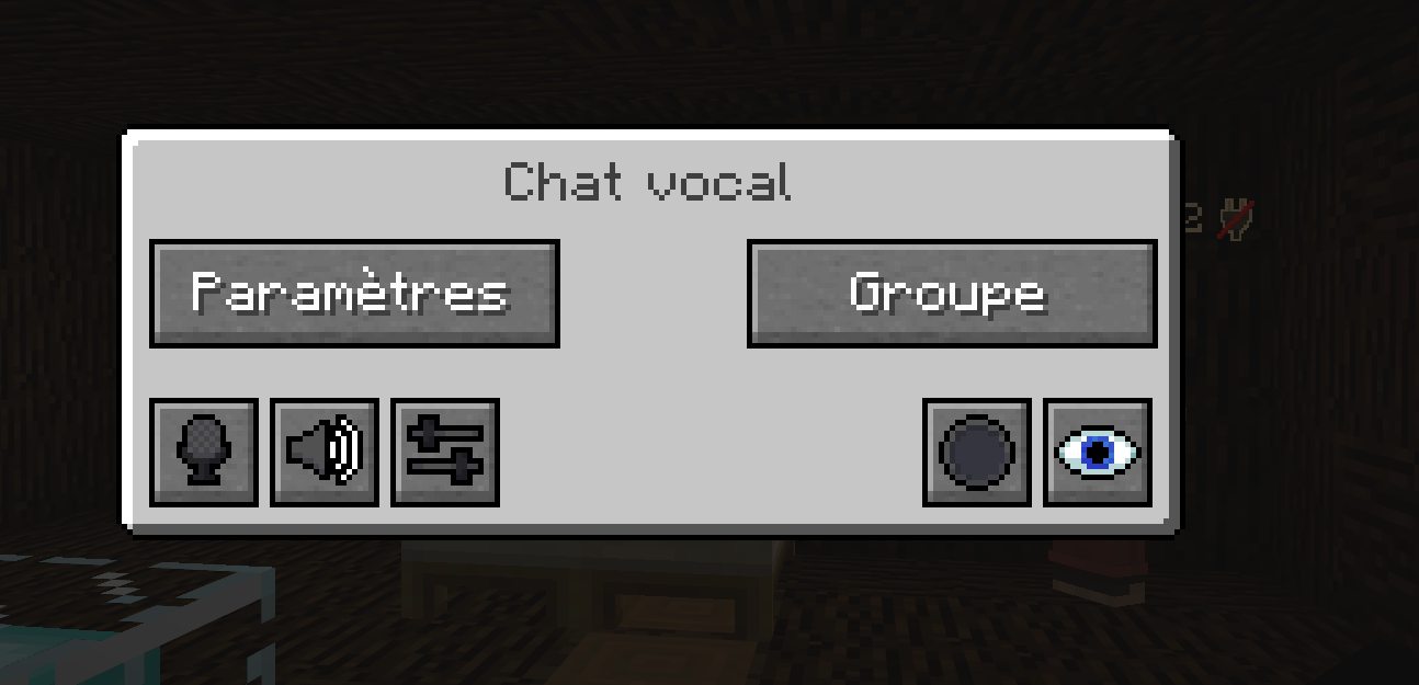Interface du chat vocal (Simple Voice Chat)