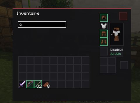 Inventaire custom avec barre de recherche